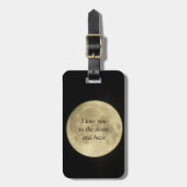 Ik hou van je naar de maan en het achterste bagage bagagelabel (Voorkant verticaal)