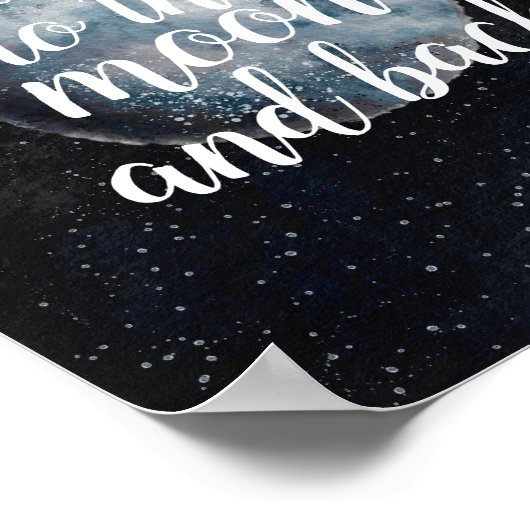 Ik hou van je naar de maan en het achterste poster (Hoek)