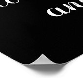 Ik hou van je naar de maan en het zwarte karton. poster (Hoek)