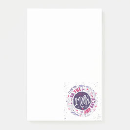 Ik hou van je naar de maan en terug 4 post-it® notes