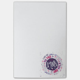 Ik hou van je naar de maan en terug 4 post-it® notes
