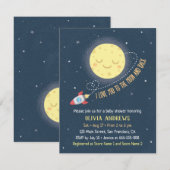 Ik hou van je naar de maan en terug Baby shower Kaart (Voorkant / Achterkant)