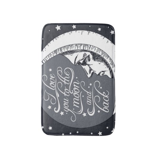 Ik hou van je naar de maan en terug badmat (Voorkant Verticaal)