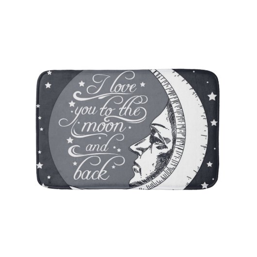Ik hou van je naar de maan en terug badmat (Voorkant)