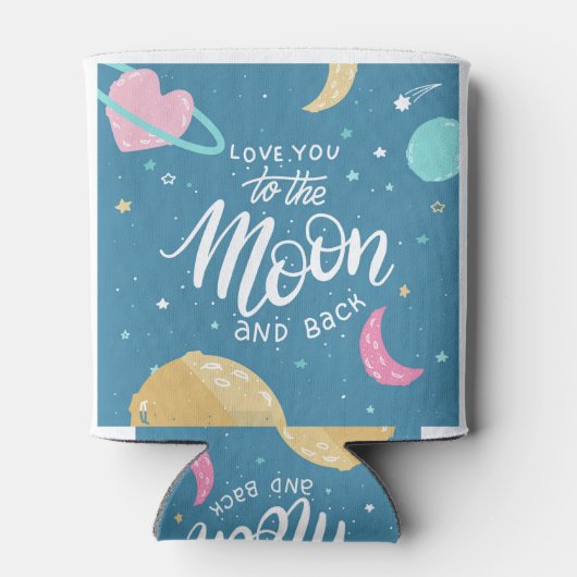 Ik hou van je naar de maan en terug blikjeskoeler (Achterkant)