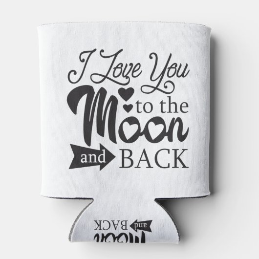 Ik hou van je naar de maan en terug blikjeskoeler (Achterkant)