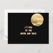 Ik hou van je naar de maan en terug briefkaart (Voorkant / Achterkant)