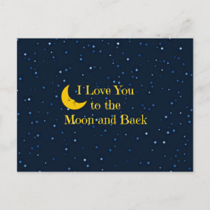 Ik hou van je naar de maan en terug briefkaart