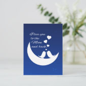 Ik hou van je naar de maan en terug briefkaart (Staand voorkant)