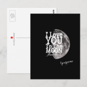 Ik hou van je naar de maan en terug briefkaart (Voorkant / Achterkant)