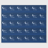 Ik hou van je naar de maan en terug cadeaupapier (Vlak)