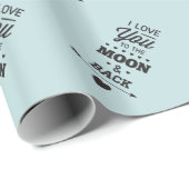 Ik hou van je naar de maan en terug cadeaupapier (Rol Hoek)