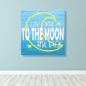 Ik hou van je naar de maan en terug canvas (Insitu (Houten vloer))
