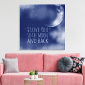 Ik hou van je naar de maan en terug canvas afdruk (Insitu (Woonkamer))