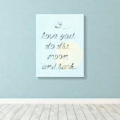 Ik hou van je naar de maan en terug canvas afdruk (Insitu (Houten vloer))