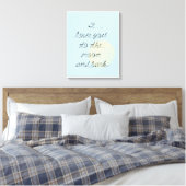 Ik hou van je naar de maan en terug canvas afdruk (Insitu (Slaapkamer))