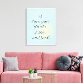Ik hou van je naar de maan en terug canvas afdruk (Insitu (Woonkamer))