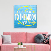 Ik hou van je naar de maan en terug canvas afdruk (Insitu (Woonkamer))