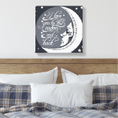 Ik hou van je naar de maan en terug canvas afdruk (Insitu (Slaapkamer))
