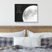 Ik hou van je naar de maan en terug canvas print (Insitu (Slaapkamer))