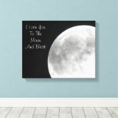 Ik hou van je naar de maan en terug canvas print (Insitu (Houten vloer))