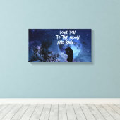Ik hou van je naar de maan en terug canvas print (Insitu (Houten vloer))