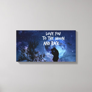 Ik hou van je naar de maan en terug canvas print