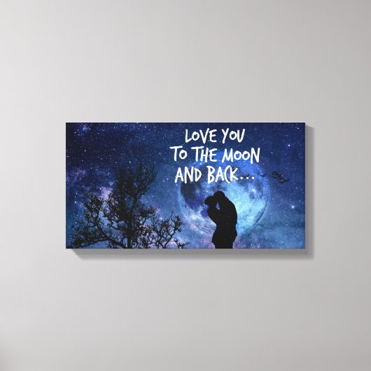 Ik hou van je naar de maan en terug canvas print (Voorkant)
