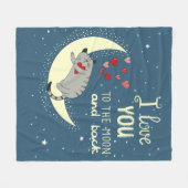 Ik hou van je naar de maan en terug fleece deken (Voorkant (Horizontaal))