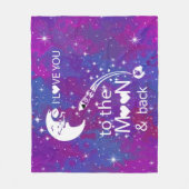 Ik hou van je naar de maan en terug fleece deken (Voorkant)