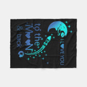 Ik hou van je naar de maan en terug fleece deken (Voorkant (Horizontaal))
