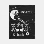 Ik hou van je naar de maan en terug fleece deken (Voorkant)