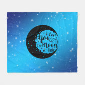 Ik hou van je naar de maan en terug fleece deken (Voorkant (Horizontaal))