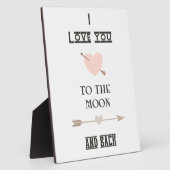 Ik hou van je naar de maan en terug fotoplaat (Zijkant)