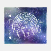 Ik hou van je naar de maan en terug gepersonalisee fleece deken (Voorkant (Horizontaal))