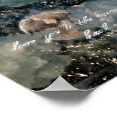 "Ik hou van je naar de maan en terug" halfglanzend Poster (Hoek)