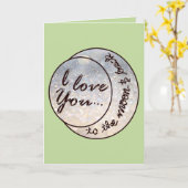 Ik hou van je naar de maan en terug kaart (Gele Bloem)