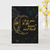 Ik hou van je naar de maan en terug kaart (Gele Bloem)