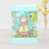 Ik hou van je naar de maan en terug! kaart (Gele Bloem)