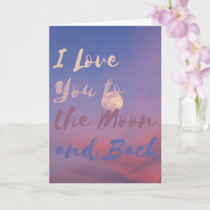 Ik hou van je naar de maan en terug kaart
