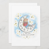 Ik hou van je naar de maan en terug kaart (Voorkant / Achterkant)