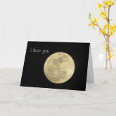 Ik hou van je naar de maan en terug. kaart (Gele Bloem)