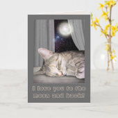 Ik hou van je naar de maan en terug. kaart (Gele Bloem)