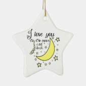 Ik hou van je naar de maan en terug keramisch ornament (Rechts)