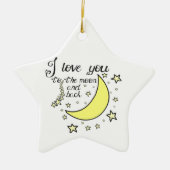 Ik hou van je naar de maan en terug keramisch ornament (Voorkant)