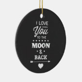 Ik hou van je naar de maan en terug keramisch ornament (Rechts)