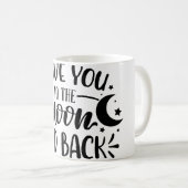 Ik hou van je naar de maan en terug koffiemok (Voorkant rechts)