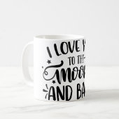 Ik hou van je naar de maan en terug koffiemok (Voorkant links)