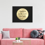 Ik hou van je naar de maan en terug kunst canvas afdruk (Insitu (Woonkamer))