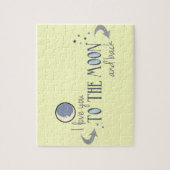 Ik hou van je naar de maan en terug legpuzzel (Verticaal)